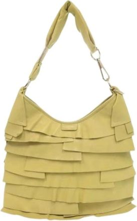 Saint Laurent Pre-owned Shoulder Bag - Dames - Vintage Schoudertas - Geel - ONE Size - Leer - Vintage
