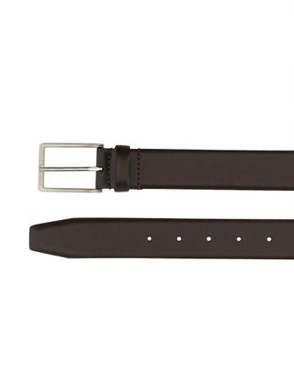 HUGO BOSS Polished Buckle Leather Belt - Brown