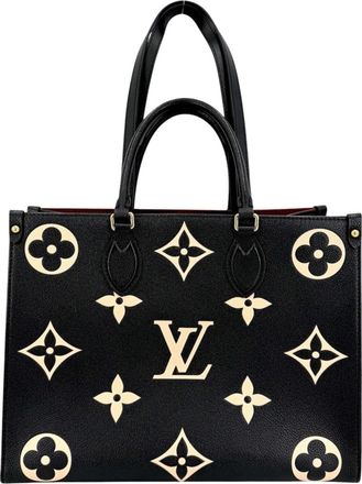 Louis Vuitton Monogram Empreinte Beige Black Monogram Empreinte Handbag Tote Bag (Pre-Owned)