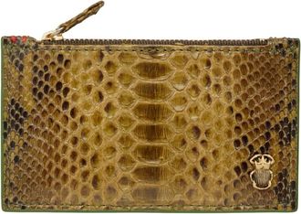CLARIS VIROT Helena Phyton Cardholder - Dames - Portefeuilles - Groen - ONE Size - Accessoires