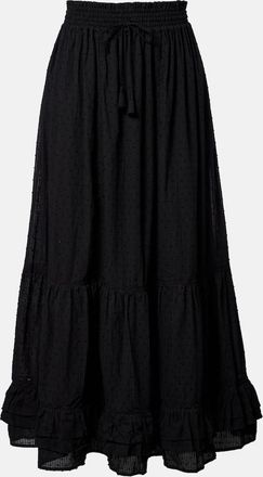 Poupette St Barth Clara tiered cotton maxi skirt