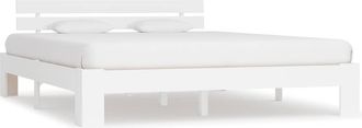 vidaXL Cama Sin Colch&oacute;n Madera Maciza De Pino Blanca 180x200 Cm Vidaxl