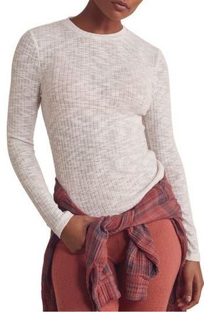 Free People Aura Long Sleeve Layering Top in White at Nordstrom Rack, Size X-Small