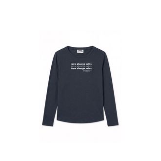 Freddy T-shirt manica lunga Love Always Win con perline