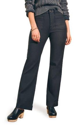 Faherty Stretch Terry Wide Leg Pants in Washed Black at Nordstrom Rack, Size 27