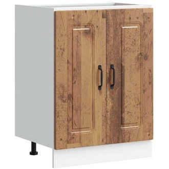 vidaXL Sink Base Cabinet Kalmar Old Wood 60x46x81.5 cm Engineered Wood Vidaxl