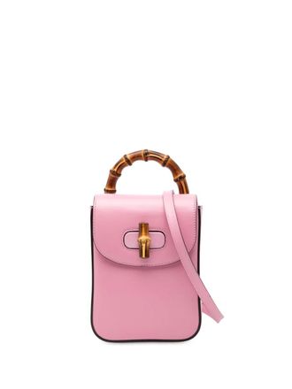 Gucci 2000-2015 Mini Calfskin Bamboo Top Handle Bag satchel - women - Calf Leather - One Size - Pink