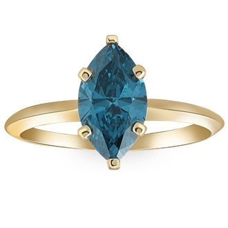 Pompeii3 1 1/2Ct Marquise Solitaire Diamond Engagement Ring White, Yellow Gold Lab Grown
