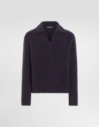 Dolce & Gabbana Alpaca Blend Pullover - Man Sweaters And Cardigans Grey Xxl