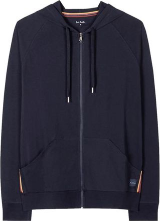 Paul Smith Lounge Zip Hoodie - Heren - Vesten met rits - Blauw - 2XL - Katoen - Hoodies & sweatvesten