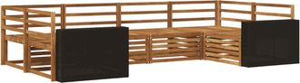 vidaXL Conjunto De Sof&aacute;s De Exterior 6 Uds. Natural Vidaxl