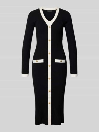 Guess Strickkleid aus Viskose-Mix Modell Laurel in Black, Gr&ouml;&szlig;e L