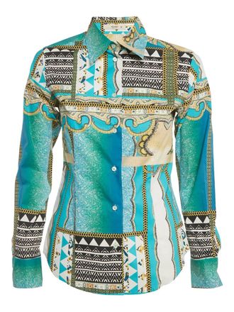 Etro paisley-print cotton shirt - Blue