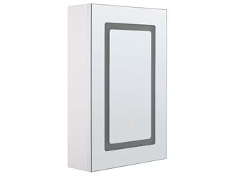 Beliani Moderno Armadietto A Muro Da Bagno Nero A Specchio 88 X 40 X 35 Cm Condor