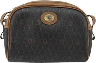 Dior Pre-owned Cross Body Bags, female, Brown, Size: ONE SIZE Pre-owned Vintage Honeycomb Shoulder Bag