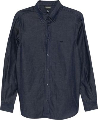 Emporio Armani Blue Regular Logo Shirt