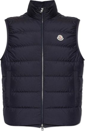 Moncler Jassen, Heren, Blauw, S, Polyester, Contrin Down Vest