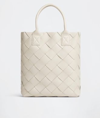 Bottega Veneta Maxi Intreccio Tote - White - Unisex - 100% Lambskin