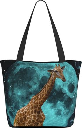 AOOEDM Giraffe In Space Ladies Shopping Bag 13x11x7in.The Perfect ValentineS Day Gift.It Is The Best ValentineS Day Gift For Mom, Daughter, Wife,Etc
