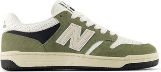 New Balance Uomo 480 in Verde/Bianca, Pelle Scamosciata/Rete, Taglia 41.5