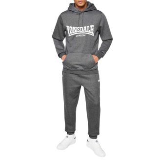 Lonsdale Heren Essential Oth-hoodie (Houtskool mergel)