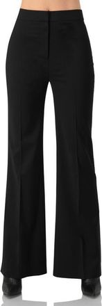 Ivonne Classic Tailored Straight-Leg Pants in Black at Nordstrom, Size 12