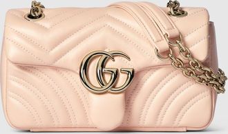Gucci GG Marmont Small Shoulder Bag, Pink, Leather