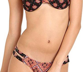 Somedays Lovin Story Teller Strappy Mix Bandeau Style Bikini Top In Multi