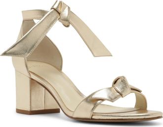 Alexandre Birman Clarita Block Heel Sandal in Golden at Nordstrom, Size 6.5