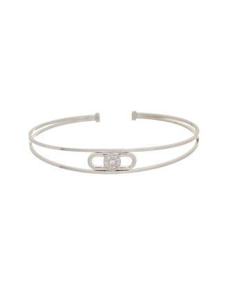 Meshmerise 18K Plated 0.13 Ct. Tw. Diamond Bangle Bracelet