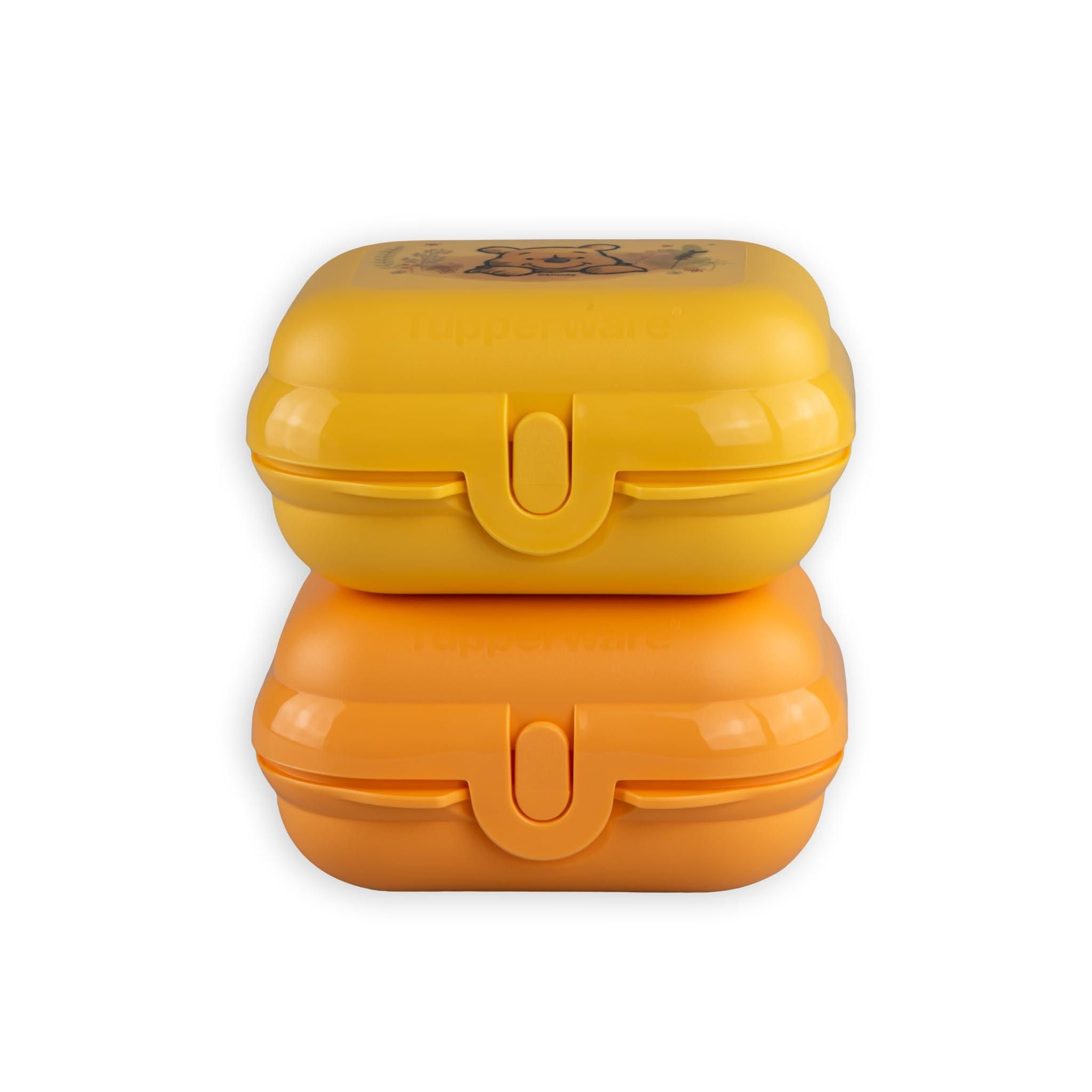Tupperware Aqua-Safe Wasserflaschen – 2 Stück, Je 1 Liter, Gelb & Lila – Auslaufsicher, Leicht & Spülmaschinenfest