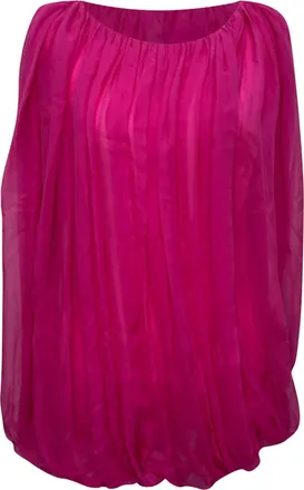 Rick Owens blouse met plooien in roze zijde