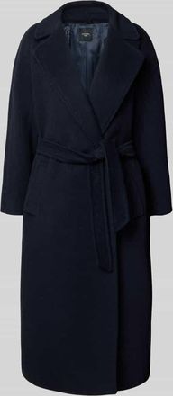 Max Mara Regular Fit Mantel aus Woll-Alpaka-Mix mit Mohair-Anteil Modell TEMPERA in Marine, Gr&ouml;&szlig;e 46