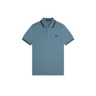 Fred Perry Heren Twin Tip Poloshirt (Blauw)