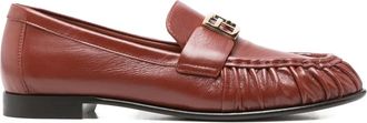 Fendi baguette leather loafers - Red