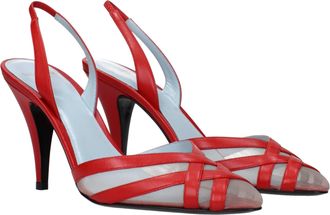 Valentino Garavani Womens Leather Strappy Stiletto Red