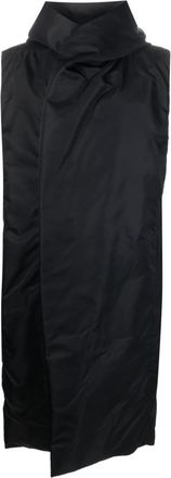 Rick Owens hooded gilet coat - men - Polyamide/Down/Feather - 50 - Black