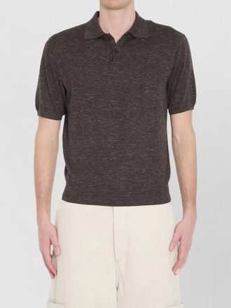 The Row borges loose fit cashmere silk linen polo