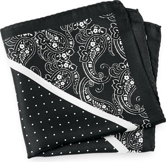 Paul Fredrick Paisley Silk Pocket Square