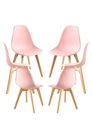 Regalos Miguel Packs Sillas Comedor - Pack 6 Sillas Kelen - Rosa