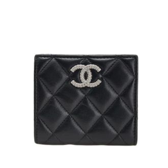 Chanel Pre-owned Wallets, female, Black, Size: ONE SIZE Pre-owned Leather Wallet