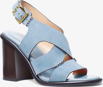 Michael Kors Raven Suede Block Heel Sandal