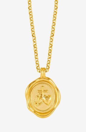 Dower & Hall Mens Hope Talisman Necklace in Yellow Gold Vermeil at Nordstrom, Size 22