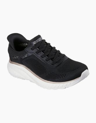 Skechers Womens Skechers Slip-ins: BOBS Sport Squad Chaos 117497 black gold - Size: 7