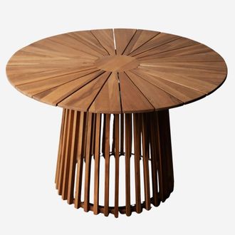 Kactus Republic Mesa Vulcano Wood redonda 120 cm en madera acacia