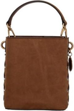 Stella McCartney Brown corset-detail Bucket bag