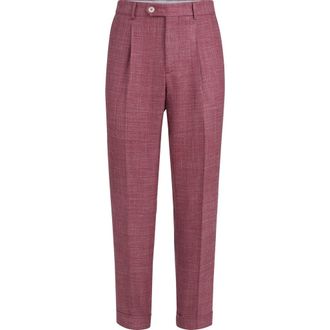Brunello Cucinelli Hopsack trousers in Coral at Nordstrom, Size 54 It