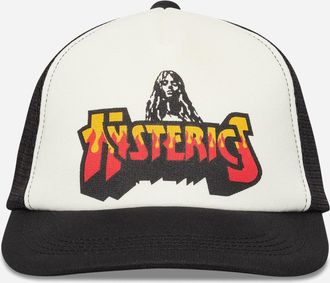 Hysteric Glamour Bad Ass Fire Logo Mesh Cap Black