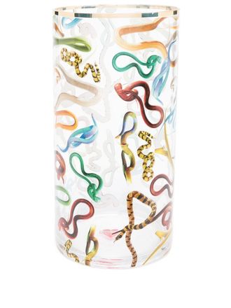 Seletti Toiletpaper Snakes vase - unisex - glass - OS - Blue
