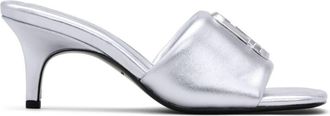 Marc Jacobs The Metallic J leather sandals - women - Leather/Leather/Leather - 38 - Silver